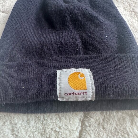 Carhartt | Navy Blue Foldover Beanie Hat | Size Adult - Picture 3 of 7